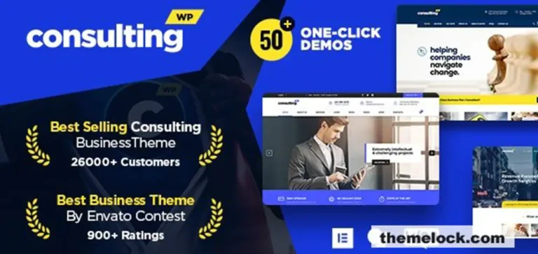 Consulting WordPress Theme v6.7.7 Free Download 2026 – Premium Business Theme (GPL Latest Version)